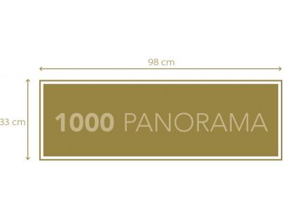 Clementoni Panoramatické Puzzle 1000 dílků Koně