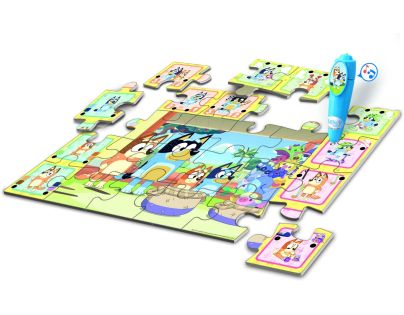 Clementoni Podlahové puzzle s interaktivním perem Bluey