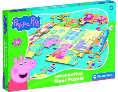 Clementoni Podlahové puzzle s interaktivním perem Prasátko Peppa