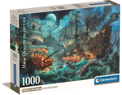 Clementoni Puzzle 1000 dílků Bitva pirátů