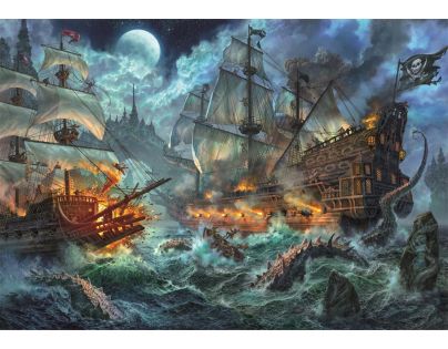 Clementoni Puzzle 1000 dílků Bitva pirátů