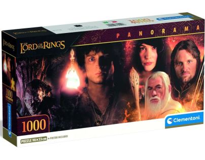 Clementoni puzzle 1000 Panorama Pán prstenů