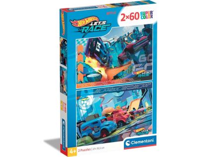 Clementoni Puzzle 2 x 60 dílků Hot Wheels