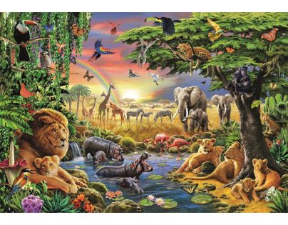 Clementoni Puzzle 2000 dílků Africké setkání