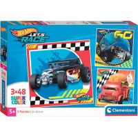 Clementoni Puzzle 3 x 48 dílků Square Hot Wheels
