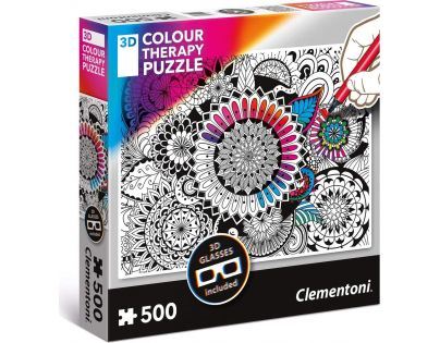 Clementoni 3D Puzzle Colour therapy Mandala 500 dílků
