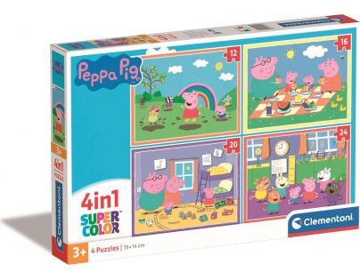 Clementoni Puzzle 4 v 1 Prasátko Peppa
