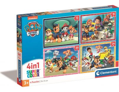 Clementoni Puzzle 4 v 1 Tlapková patrola společně