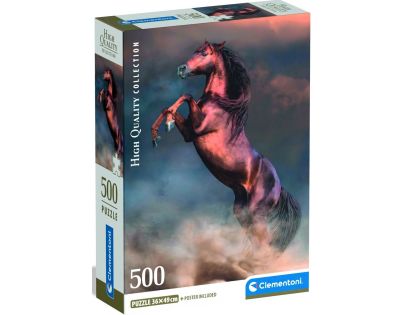 Clementoni puzzle 500  Divoký červený hřebec
