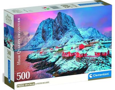 Clementoni puzzle 500 Hamnoy vesnice