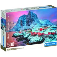 Clementoni puzzle 500 Hamnoy vesnice