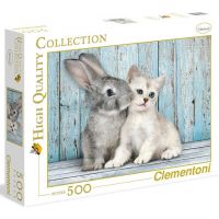 Clementoni Puzzle Kočka a králík 500 dílků 2