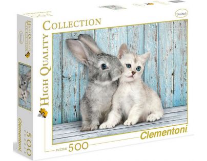 Clementoni Puzzle Kočka a králík 500 dílků