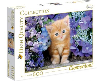 Clementoni Puzzle Kotě v květinách 500 dílků