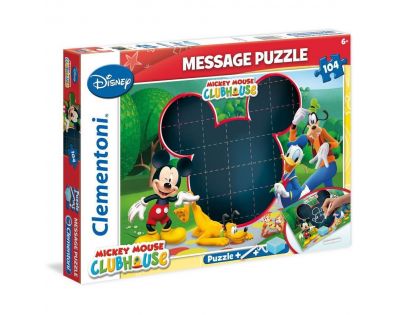 Clementoni Puzzle Message 104 dílků Mickey Mouse