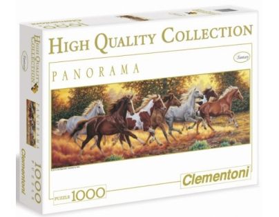 Clementoni 31300 - Puzzle Panorama 1000, Koně