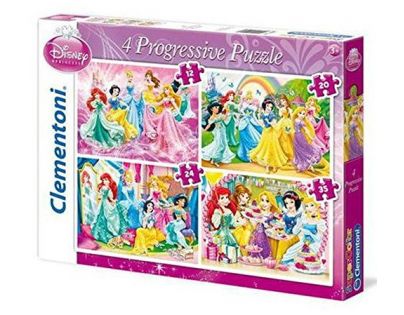 Clementoni Puzzle Progressive 4 v 1 Princezny