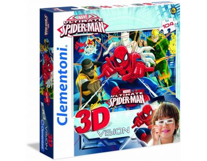 Clementoni 33C20099 - Puzzle 104 3D, Spiderman