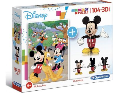 Clementoni 3D Puzzle Supercolors Mickey Mouse 104 dílků
