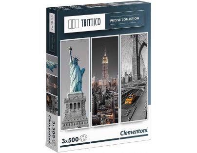Clementoni Puzzle Trittico New York 3 x 500 dílků