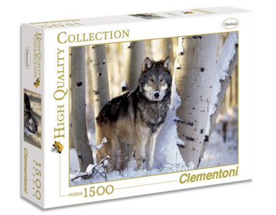 Clementoni 31955 - Puzzle 1500, Vlk v zimě