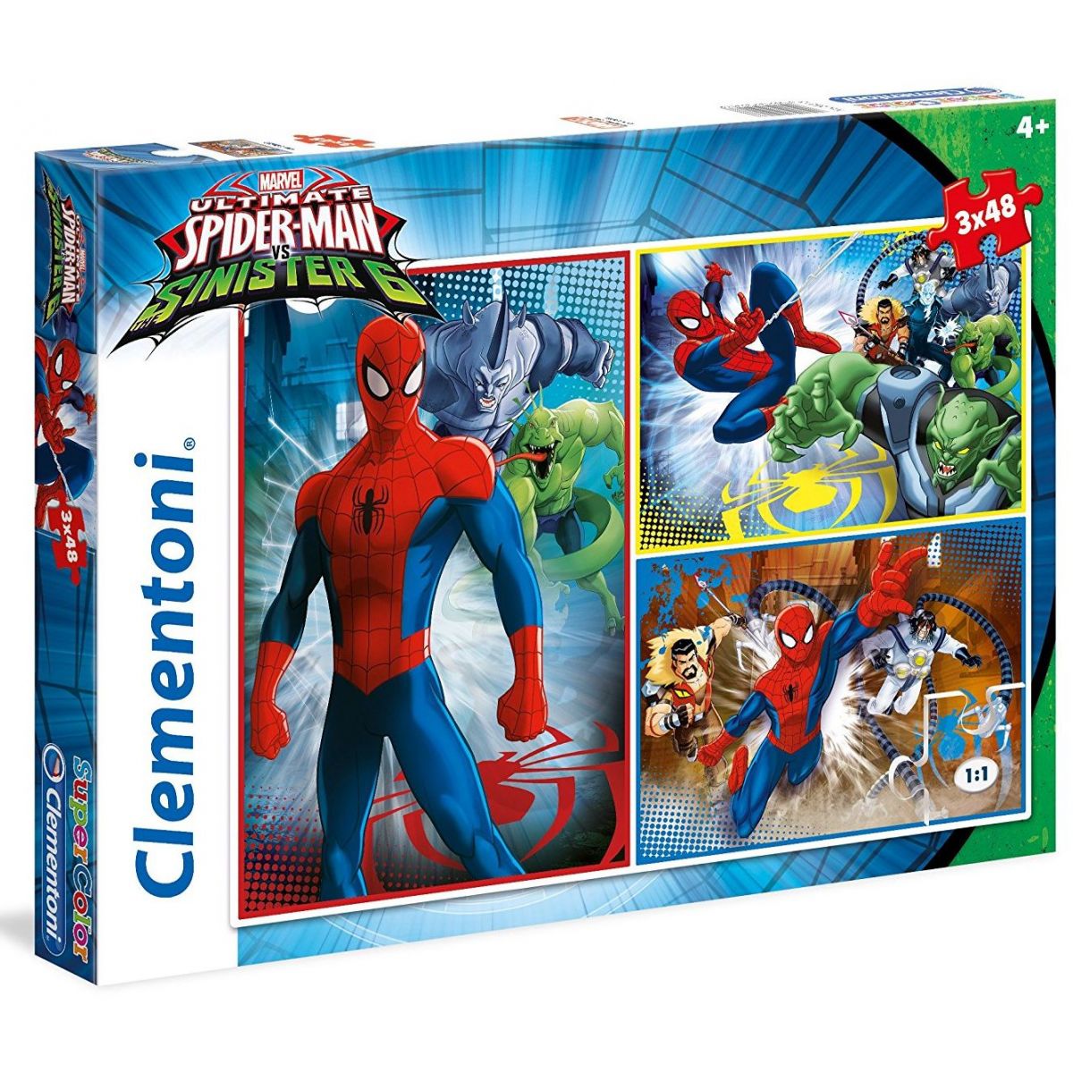 Clementoni Spiderman Puzzle Supercolor 3 x 48 dílků | 4KIDS.cz