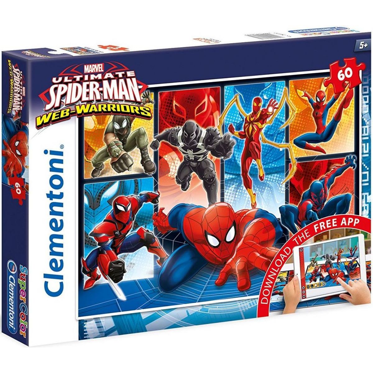Clementoni Spider-man Puzzle Supercolor App 60 dílků | 4KIDS.cz