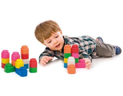 Clementoni Stavebnice Clemmy Barevné kostky 24 dílků v krabici