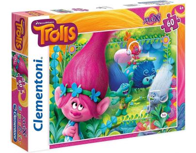 Clementoni Trollové Puzzle Maxi Supercolor 60 dílků