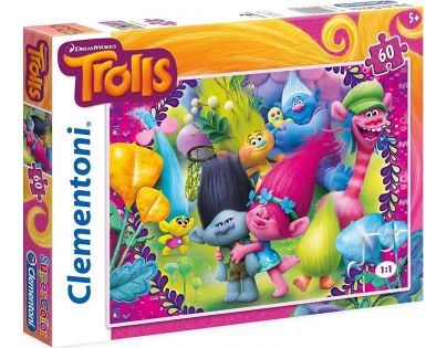 Clementoni Trollové Supercolor Puzzle 60 dílků