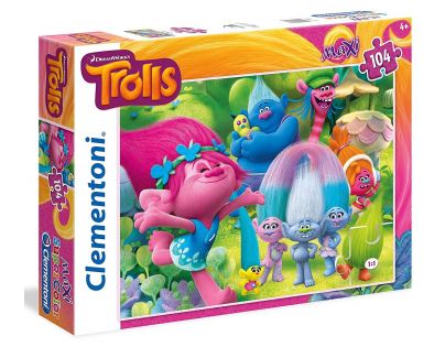 Clementoni Trollové Supercolor Puzzle Maxi 104 dílků