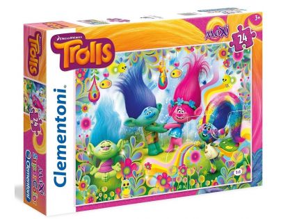 Clementoni Trollové Supercolor Puzzle Maxi 24 dílků