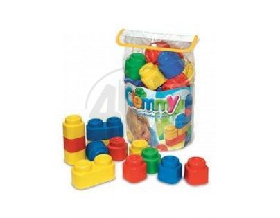 Clemmy 24 kostek v plast. pytli, základní barvy