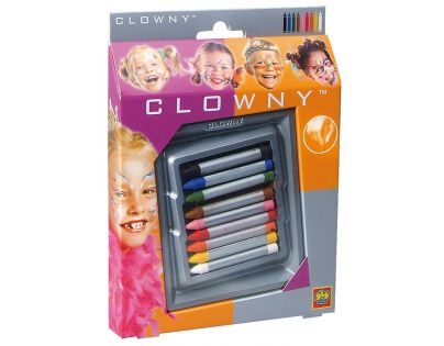 Clowny Barvy tužky na obličej 9 barev