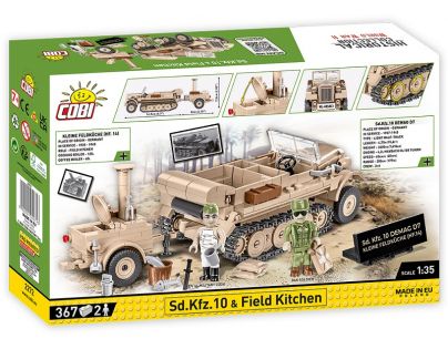 Cobi 2272 Německé polopásové vozidlo Sd.Kfz10 s polní kuchyní