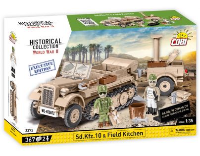 Cobi 2272 Německé polopásové vozidlo Sd.Kfz10 s polní kuchyní