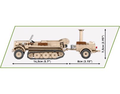 Cobi 2272 Německé polopásové vozidlo Sd.Kfz10 s polní kuchyní