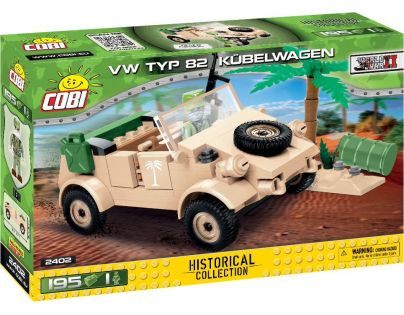 Cobi 2402 Malá armáda II. světová válka VW typ 82 Kubelwagen 195 dílků