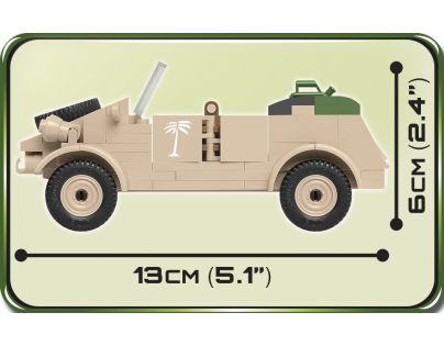 Cobi 2402 Malá armáda II. světová válka VW typ 82 Kubelwagen 195 dílků