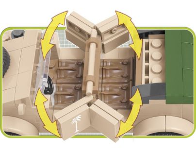 Cobi 2402 Malá armáda II. světová válka VW typ 82 Kubelwagen 195 dílků
