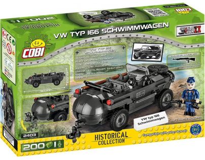 Cobi 2403 Malá armáda II. světová válka VW typ 166 Schwimmlwagen 200 dílků