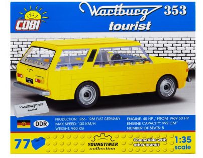 Cobi 24543 Youngtimer Wartburg 353 Tourist žlutý