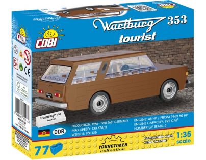 Cobi 24543 Youngtimer Wartburg 353 Tourist hnědý