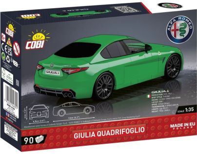 Cobi Alfa Romeo Gulia Quadrifoglio zelené - Poškozený obal Cobi Alfa Romeo Gulia Quadrifoglio zelené - Poškozený obal