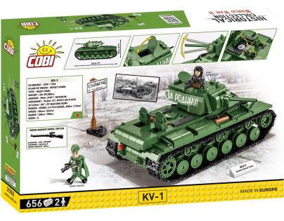 Cobi 2555 II. světová válka Ruský těžký tank KV-1 Kliment Voroshilov 656 dílků