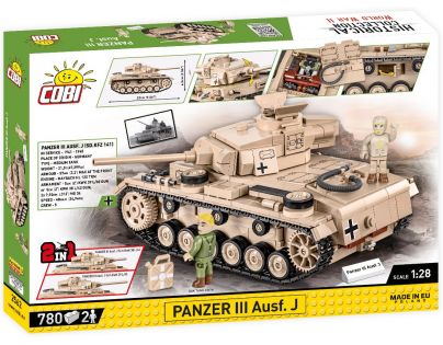 Cobi 2562 II. světová válka Panzer III Ausf J 2 v 1