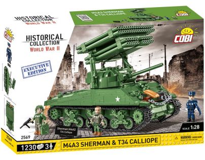 Cobi 2569 II. světová válka M4A3 Sherman with T34 Calliope executive edition