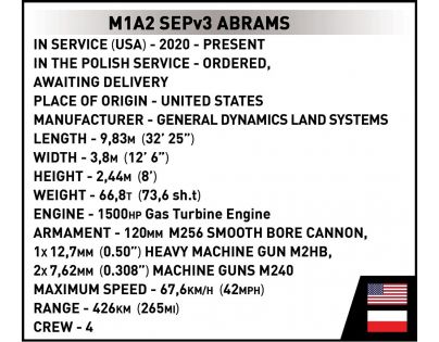 Cobi 2623 Malá armáda Abrams M1A2 SEPv3