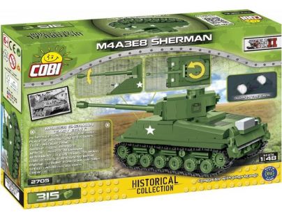 Cobi 2705 Malá armáda II. světová válka Sherman M4A3E8 Easy Eight 1 : 48