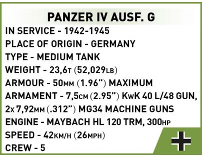 Cobi 2714 Německý střední tank PzKpfW Panzer IV ausf. G 390 dílků